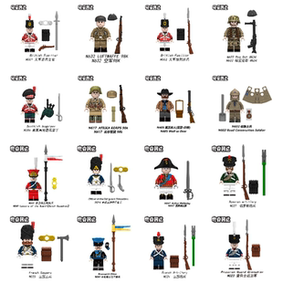 高品质中国积木小人仔拿破仑系列海军事益智玩具龙骑士步兵骑兵