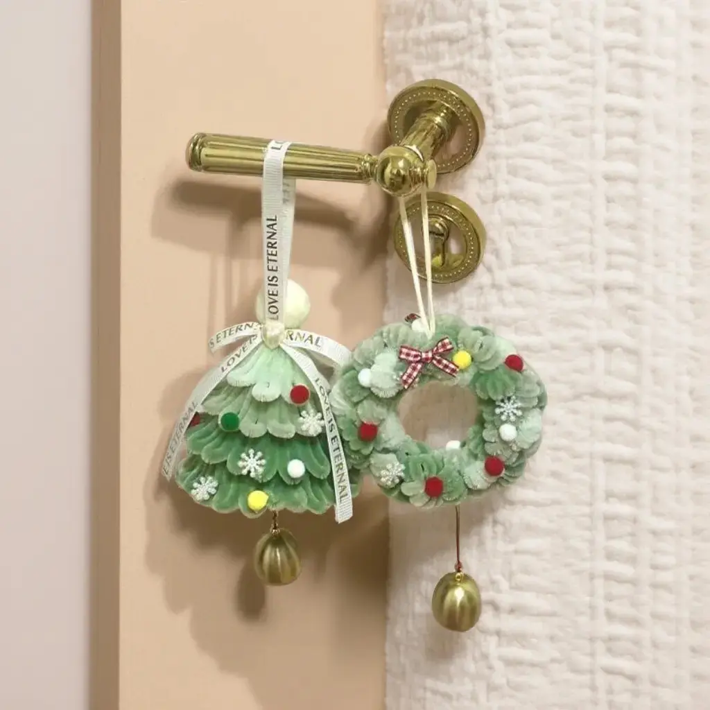 扭扭棒圣诞树挂件手工diy苹果圣诞树材料包驾车个人用品