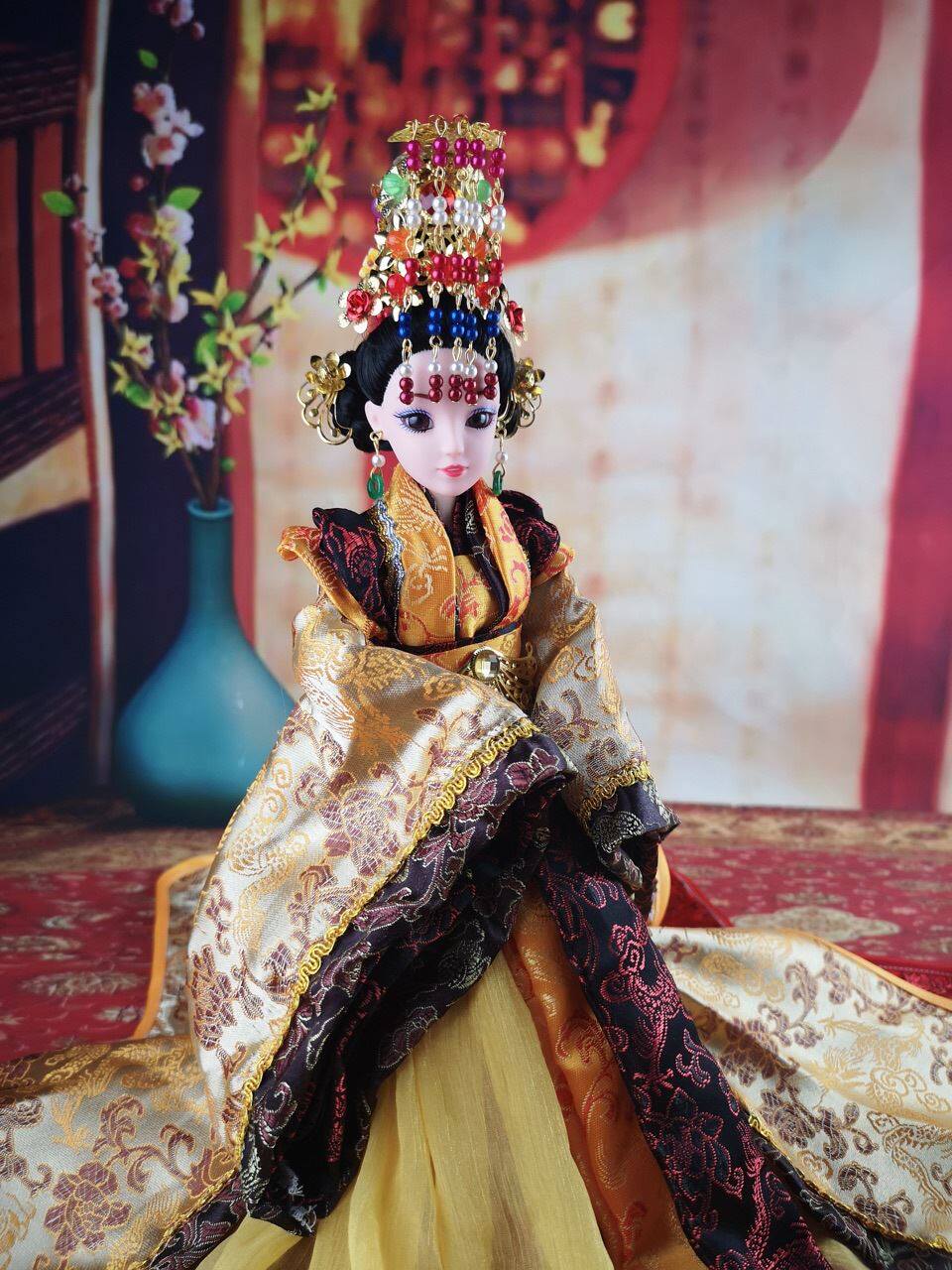小众设计感古装娃娃武则天武媚娘武才人娃娃高定款厘米关节大拖尾