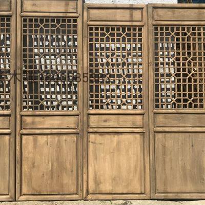 做旧花格仿古门窗 明式古门窗 中式做旧木门