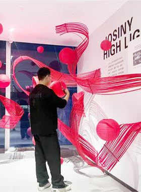 中国风中式挂饰吊顶幼儿园大厅班级空中新年环创布置装饰竹排篾条