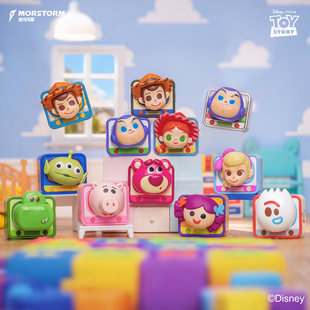 MORSTORM迪士尼玩具总动员电视机叠叠乐系列手办盲盒巴斯光年礼物