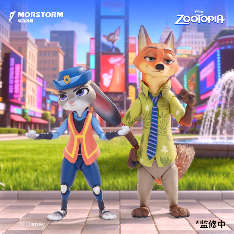 MORSTORM迪士尼疯狂动物城可动人偶系列潮玩手办盲盒尼克朱迪正品