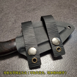 水波纹皮带皮环K鞘刀鞘套螺丝调节固定挂扣腰夹牛皮腰带皮扣环EDC