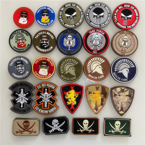 战术臂章士气章刺绣布标魔术贴