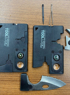 外贸货源多功能组合工具卡户外迷你盒子刀卡EDC随身口袋应急装备