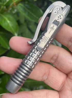 书写随身笔战术雷纹纯钛合金MT微技术Microtech虹吸笔G2飞梭笔芯