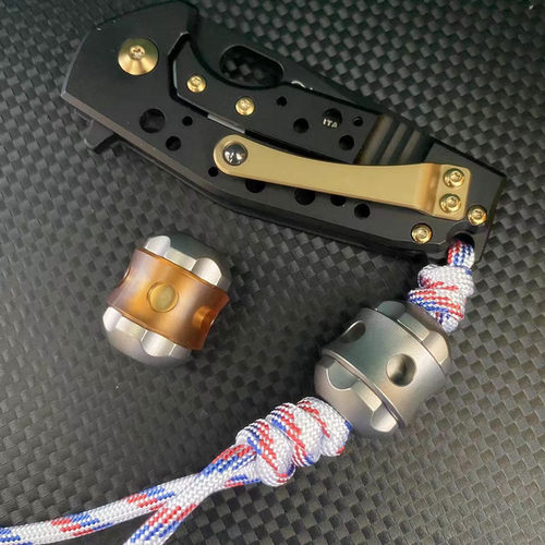 卷心糖卷 钛合金进口ULTEM PEI吊坠挂绳扣刀坠挂扣伞绳挂坠子挂饰