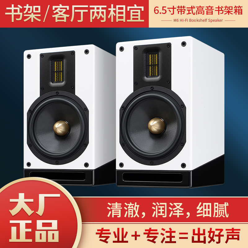 Accusound/雅歌声 M6发烧级高保真家用音响6.5寸无源hifi书架音箱