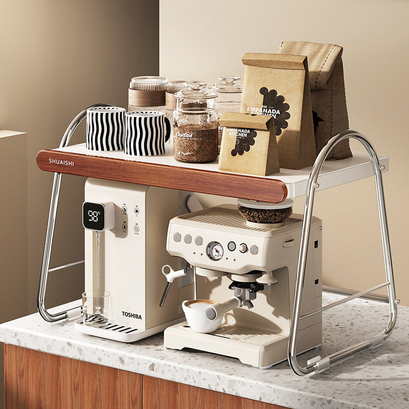 中古风微波炉置物架 厨房空气炸锅烤箱复古茶水间台面收纳支架子,厨房/烹饪用具,抹布架/厨房清洁收纳架,淘宝优惠券,粉丝福利购,淘宝优惠卷