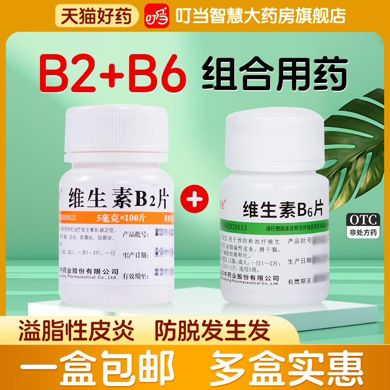 维福佳维生素b2和b6成人100片溢脂性皮炎正品官方旗舰店钓鱼专用