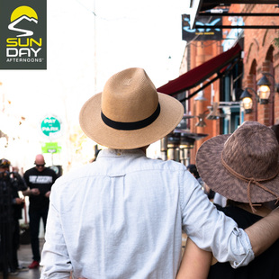 sunday Afternoons Havana 爵士帽草帽防晒大沿太阳帽UPF50情侣款