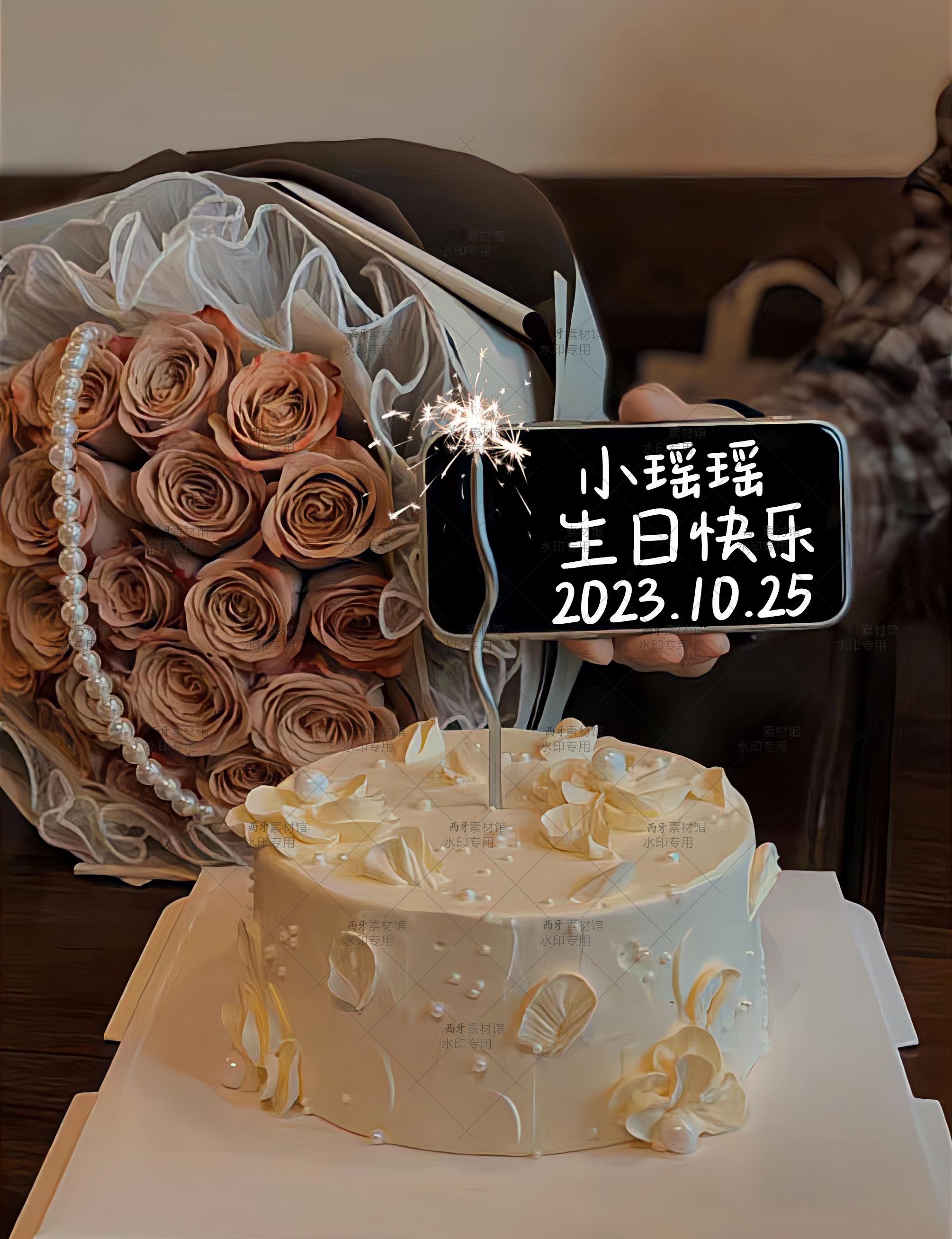 抖音直播生日图片背景图生日快乐朋友圈文案生日姓名文案可改素材