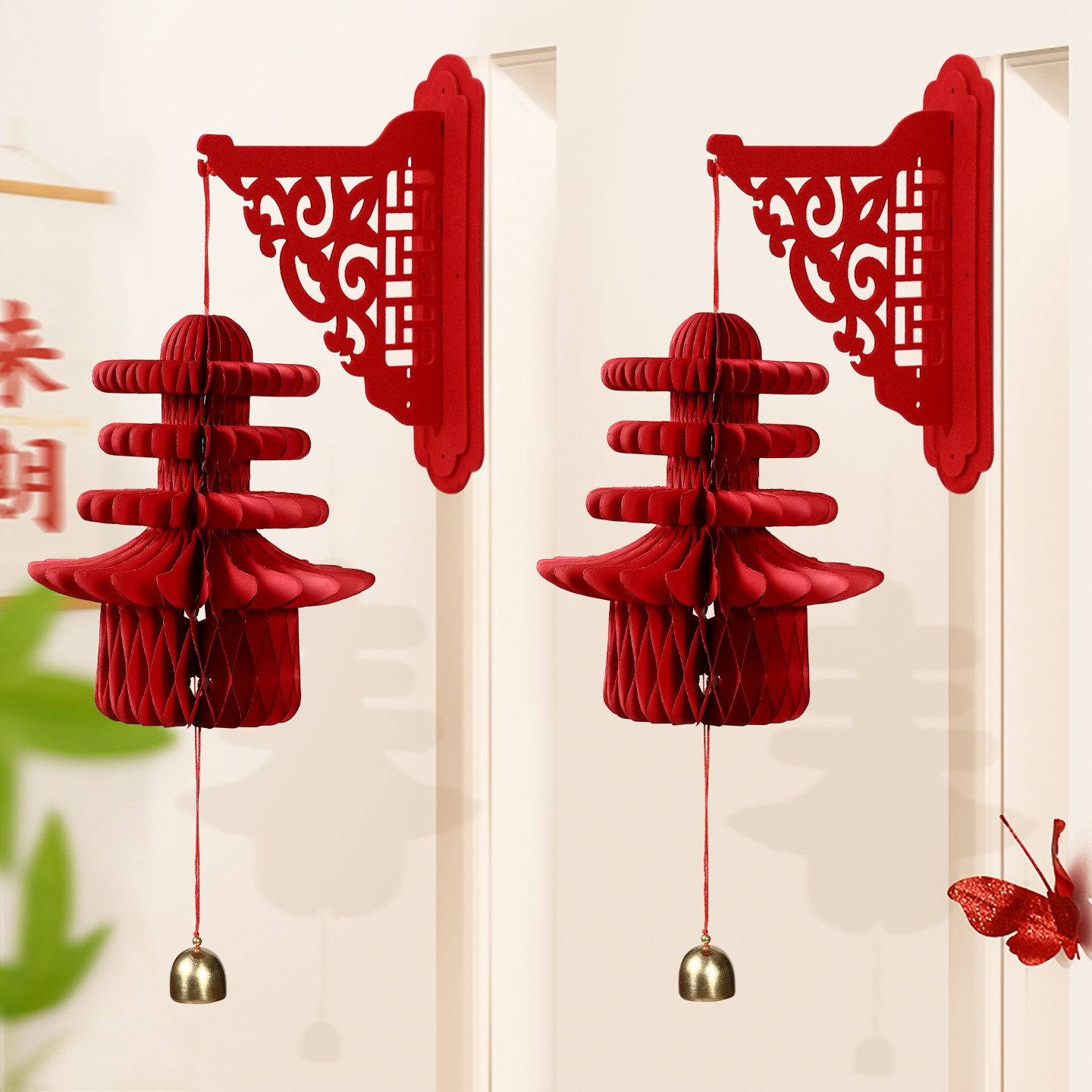 马年立体装饰灯笼挂饰2026春节过年客厅创意新春场景布置新年挂件