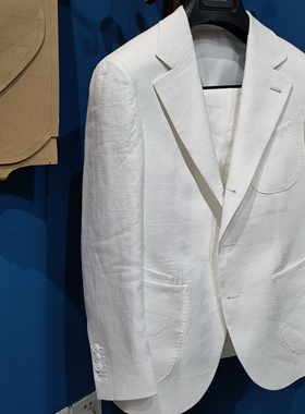 客定意式【精做工艺】+100%亚麻面料 西服西裤