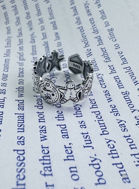 S925纯银《姜饼人》可爱卡通戒指