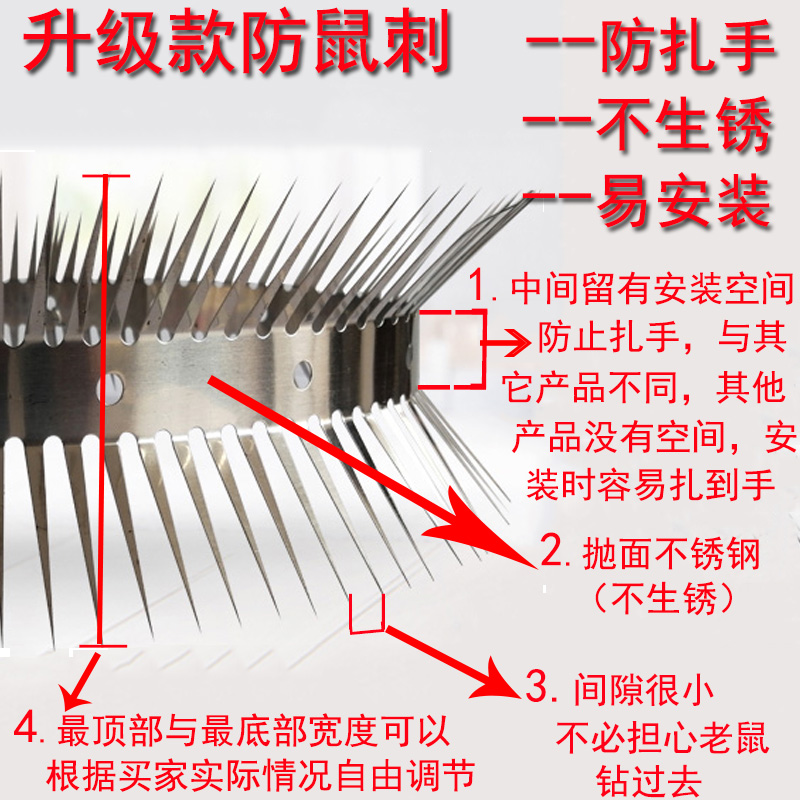 水管防鼠爬刺防老鼠爬水管神器天然气管道防鼠铁丝网防猫老鼠刺钉-封面