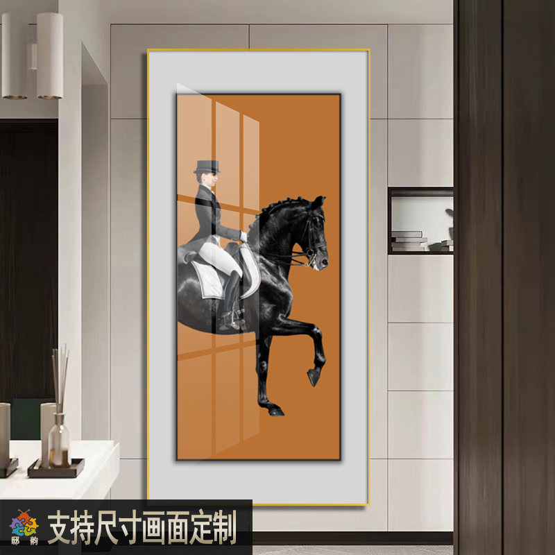 现代轻奢高级感装饰画餐厅家居软装墙面壁画走廊过道尽头玄关挂画