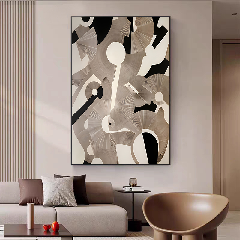 侘寂风客厅装饰画入户玄关挂画