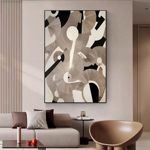 侘寂风抽象客厅挂画入户玄关装 饰画走廊过道壁画酒店卧室床头挂画
