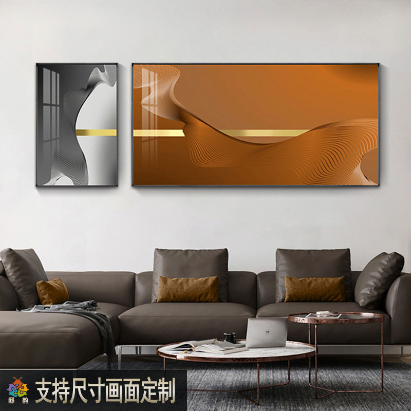 2022新款客厅沙发背景墙装饰画现代轻奢大尺寸高级感挂画极简大气图片