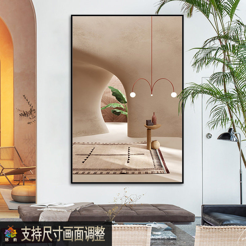 视觉空间延伸感家居挂画客厅卧室玄关墙壁画高级感餐厅饭厅装饰画