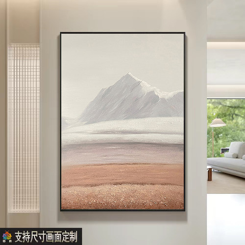 侘寂风玄关装饰画酒店高级无框画