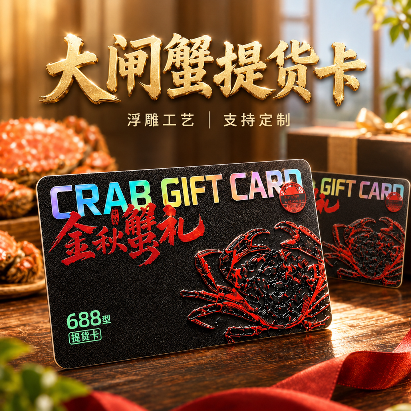 高端防伪蟹卡全套一站式定做图片