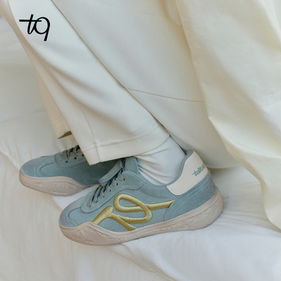 Talitaqoom2026年春季新款脏脏鞋休闲青年德训鞋刺绣tq女薄底板鞋