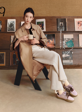 【张艺凡同款】焦糖系列Talitaqoom复古刺绣厚底德训鞋休闲鞋tq女