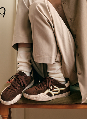 Talitaqoom脏脏鞋2025秋季新款复古反绒德训鞋刺绣板鞋tq女休闲鞋