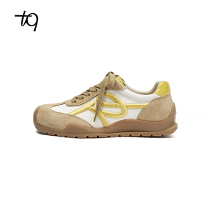 Talitaqoom2026春季新款复古轻跑德训鞋拼色运动增高休闲鞋tq女鞋