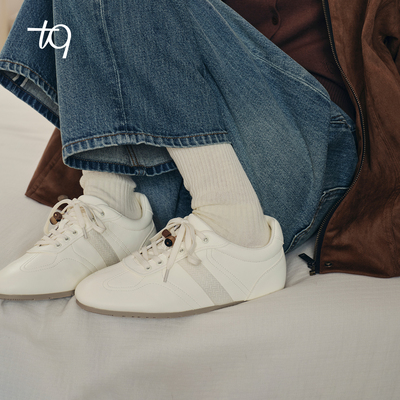 Talitaqoom抱枕系列2026春季新款软底芭蕾风时尚复古休闲德训鞋tq