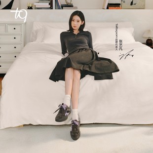 休闲鞋 刺绣厚底复古德训鞋 tq女 新款 Talitaqoom焦糖系列2025年秋季