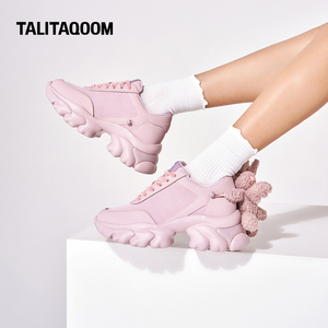 TALITAQOOM老爹鞋女2023年冬季新款可拆卸玩偶卡通可爱厚底休闲鞋
