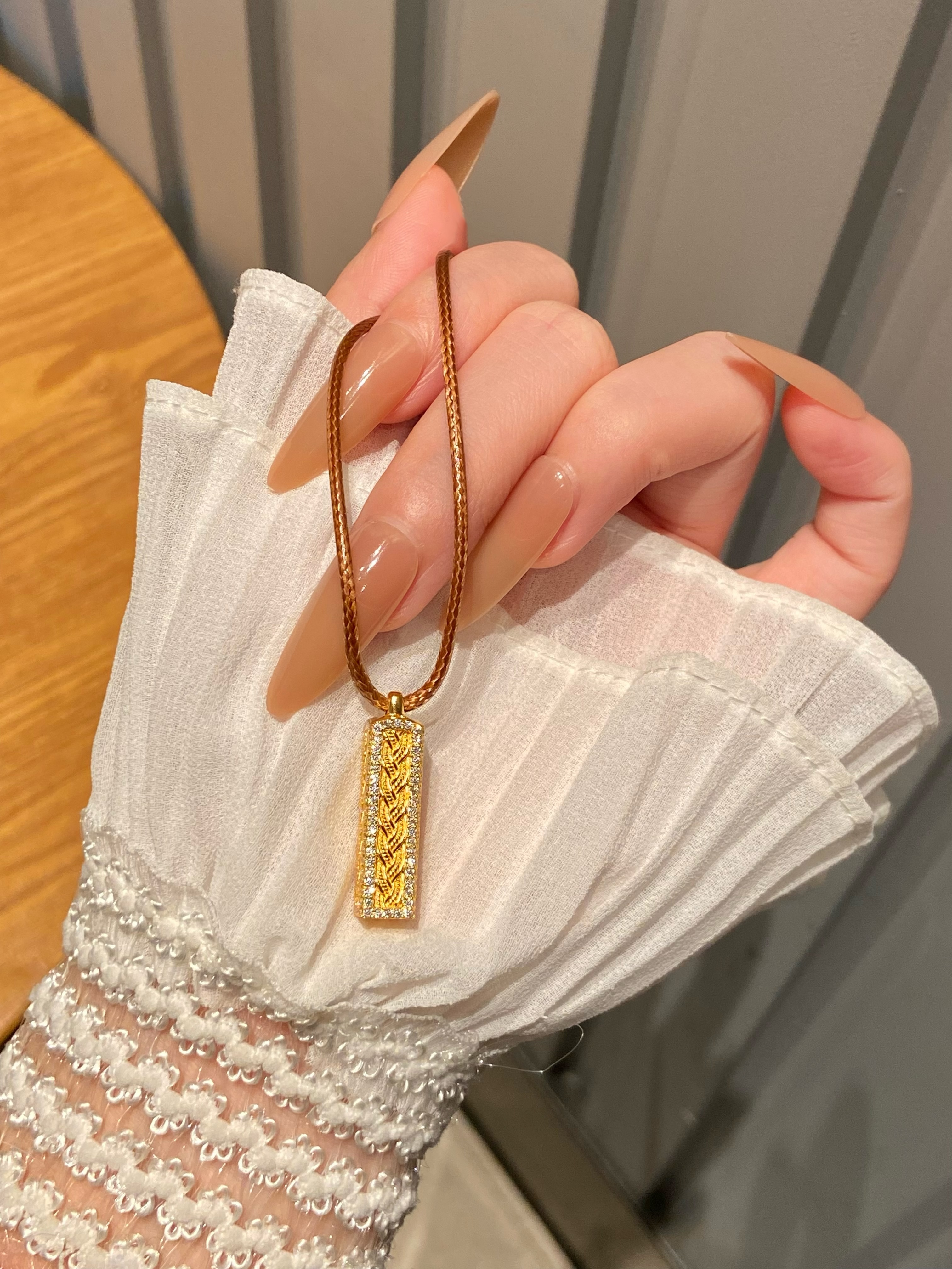 四方来财吊坠黄金镶嵌999足金