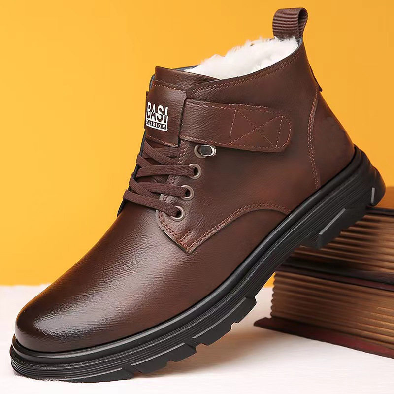 棉鞋男士冬季加绒保暖防滑休闲高帮鞋商务棉靴棉皮鞋加厚,流行男鞋,棉鞋,淘宝优惠券,粉丝福利购,淘宝优惠卷