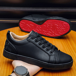 男士cl红底刺绣休闲鞋小伙板鞋时尚潮流跨境商务皮鞋小白鞋