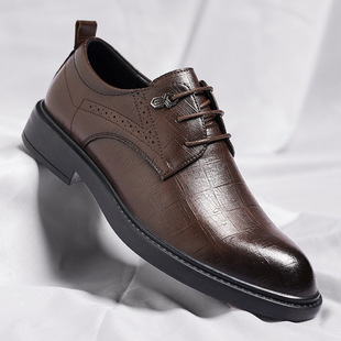男鞋 皮鞋 2025新款 商务正装 男休闲英伦 秋季 厂家直销温州鞋
