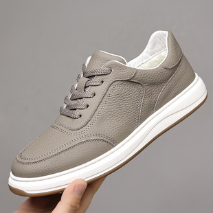 真皮加绒男款 棉鞋 保暖皮鞋 软底软面男鞋 子 头层牛皮冬季 二棉鞋 男士