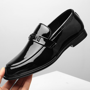 乐福鞋 男鞋 2025新款 一脚蹬英伦商务正装 漆皮亮面休闲皮鞋 男士