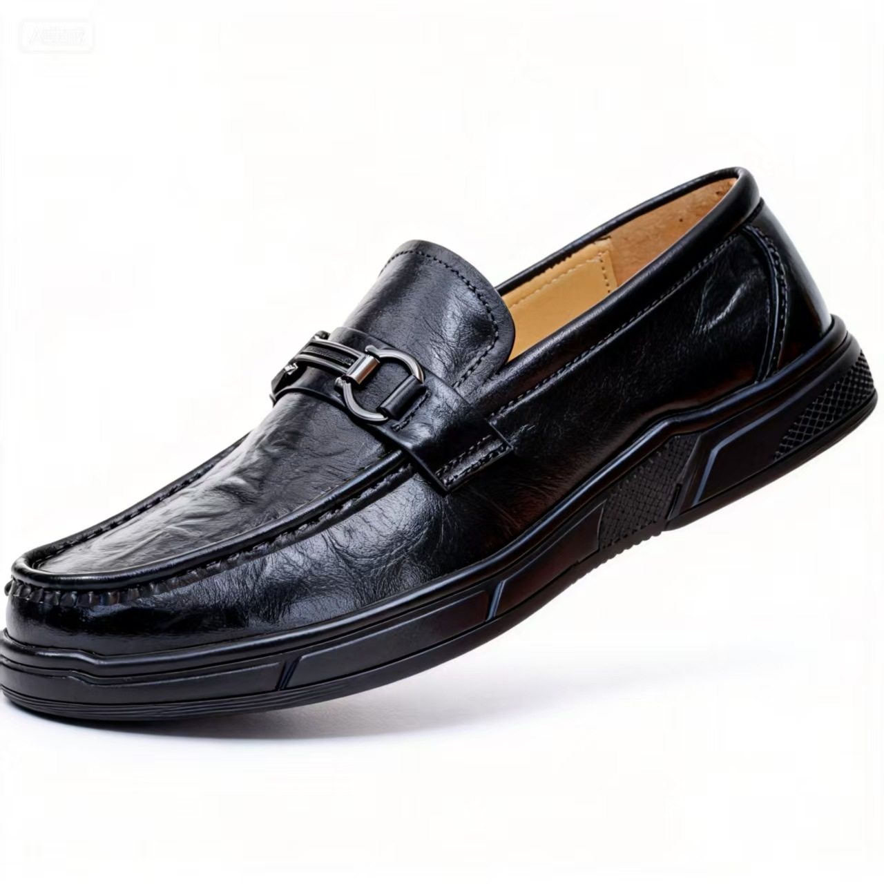 鸣福男鞋新款真皮商务休闲皮鞋男乐福鞋舒适透气耐磨防滑厂家,流行男鞋,乐福鞋（豆豆鞋）,淘宝优惠券,粉丝福利购,淘宝优惠卷