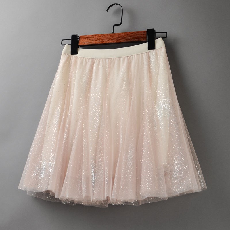 网纱亮片女装新款半身裙高腰百搭防走光伞裙2019夏季蓬蓬韩版短裙|ruв категории Женская одежда, юбка - от Buy2taobao.com для оказания профессиональной услуги покупки агента Taobao