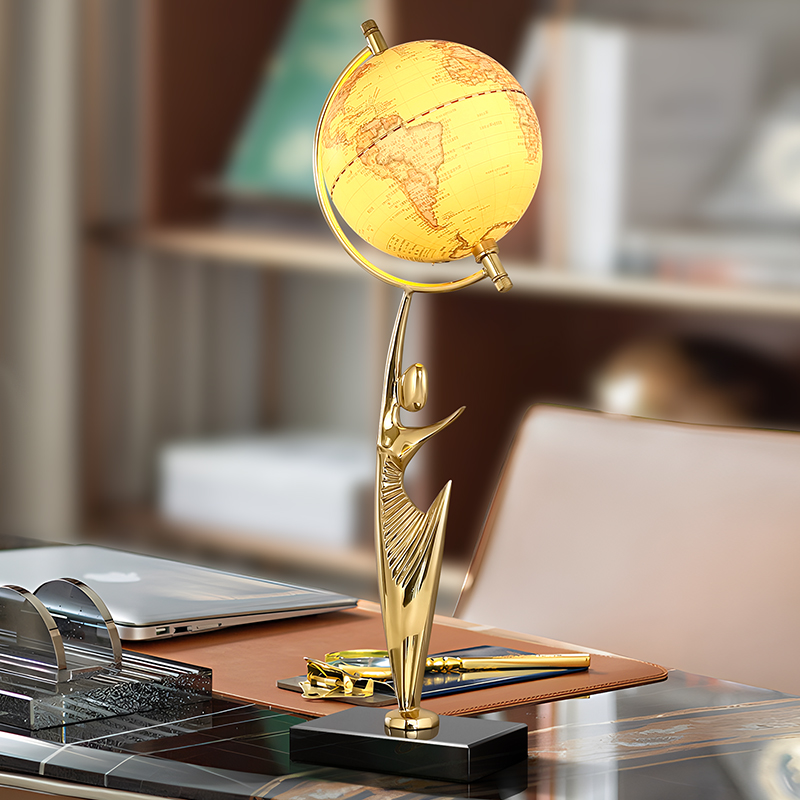 可发光轻奢地球仪摆件