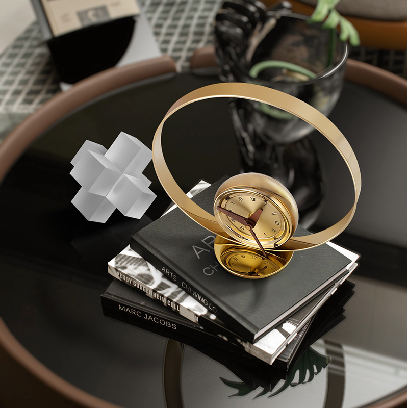 创意家居摆设酒柜装饰品轻奢时钟