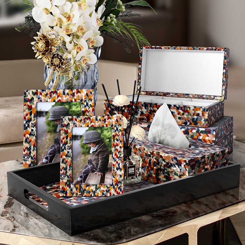 米洛思维纸巾盒相框首饰盒