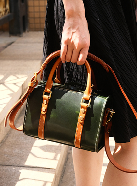 小众包包女轻奢包复古医生包枕头包牛皮手提女包真皮斜挎包高级