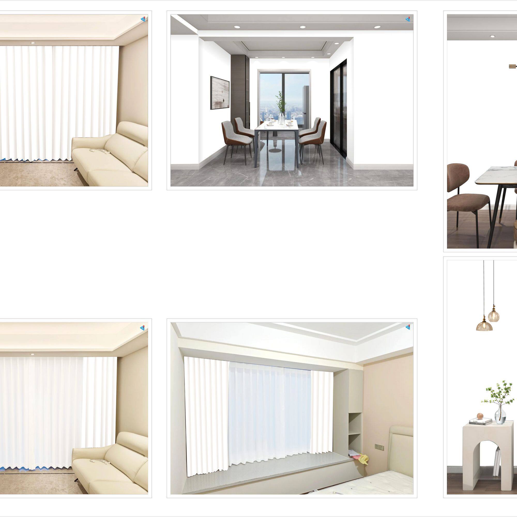 2025新款家装窗帘墙布选色签单卡片魔卡选色神器展示效果图 6张