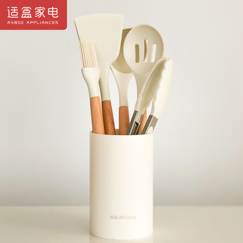 适盒硅胶铲家用铲子炒菜锅铲不沾锅耐高温防O烫炒勺汤勺铲厨具套