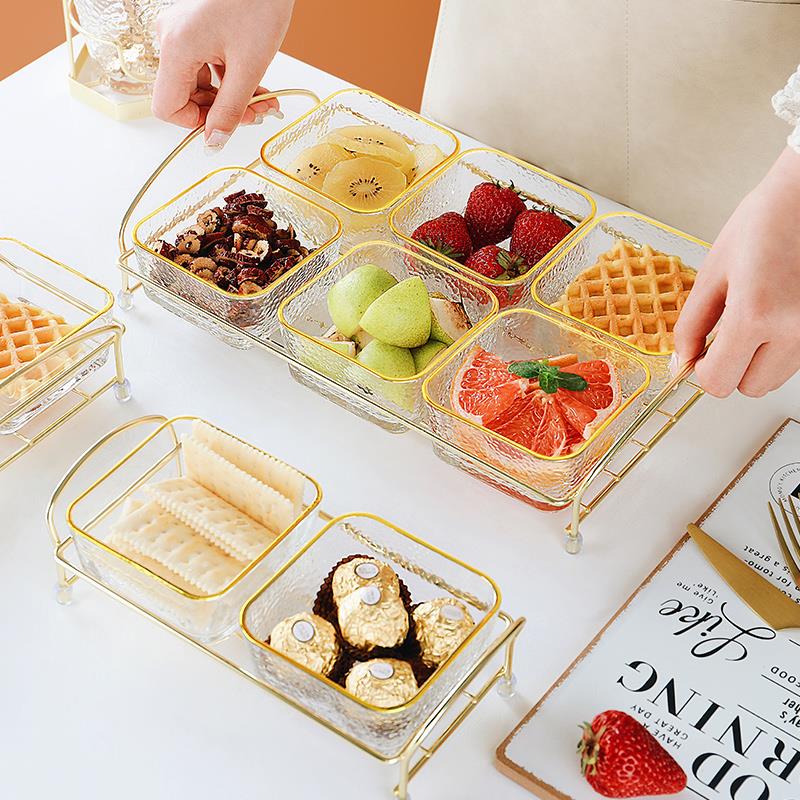 水果盘家用客厅茶几创意网红轻奢小精致甜品台摆件糖果点心零食盘